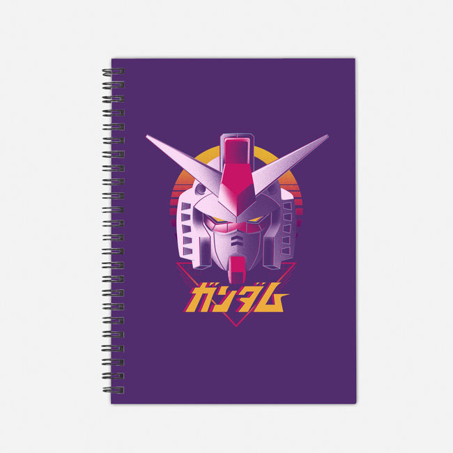 Retro Gundam-none dot grid notebook-ddjvigo