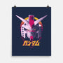 Retro Gundam-none matte poster-ddjvigo