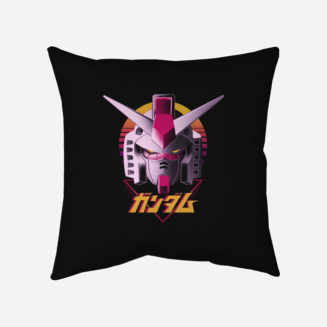 Retro Gundam-none removable cover w insert throw pillow-ddjvigo