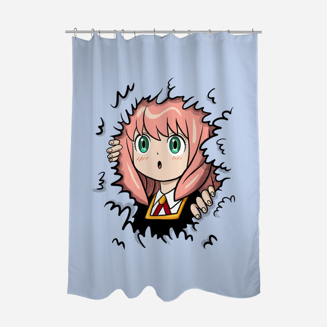 Shocked Girl-none polyester shower curtain-spoilerinc