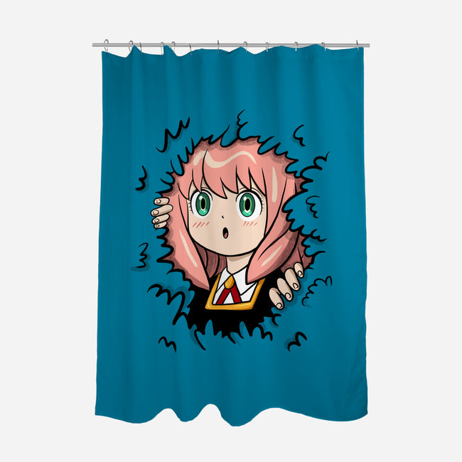 Shocked Girl-none polyester shower curtain-spoilerinc