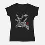 Space Monster-womens v-neck tee-DrMonekers