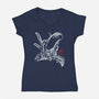Space Monster-womens v-neck tee-DrMonekers