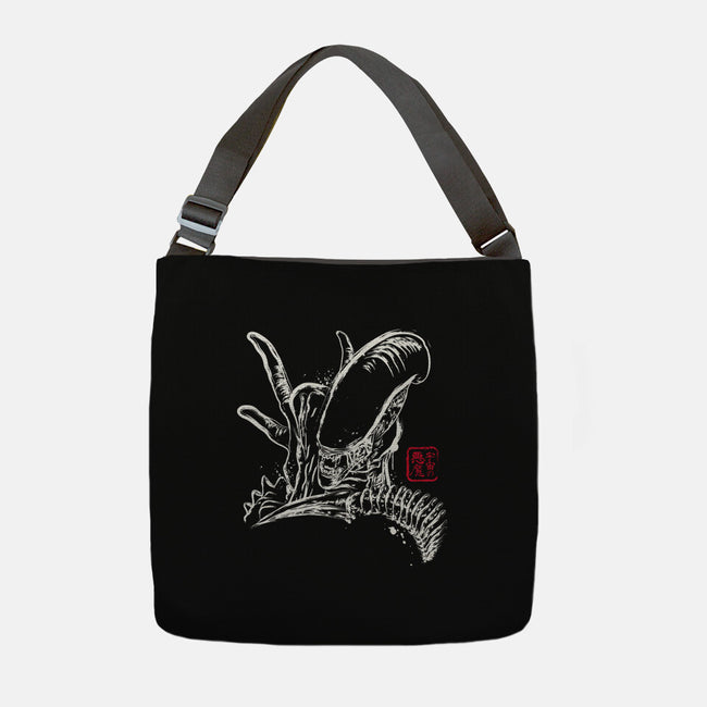 Space Monster-none adjustable tote bag-DrMonekers