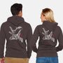 Space Monster-unisex zip-up sweatshirt-DrMonekers