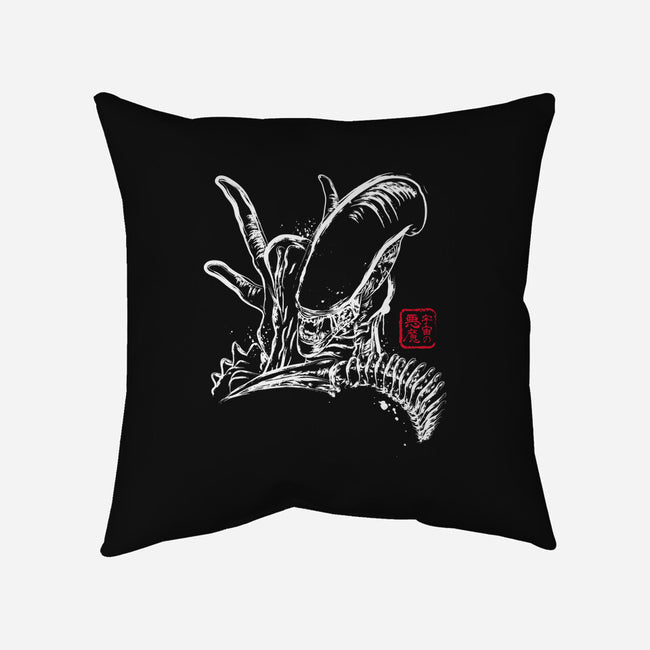 Space Monster-none removable cover w insert throw pillow-DrMonekers