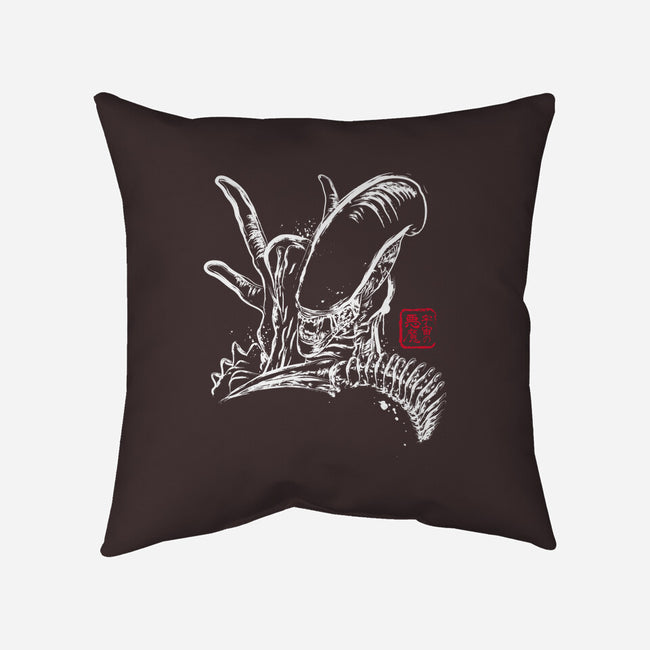 Space Monster-none removable cover w insert throw pillow-DrMonekers