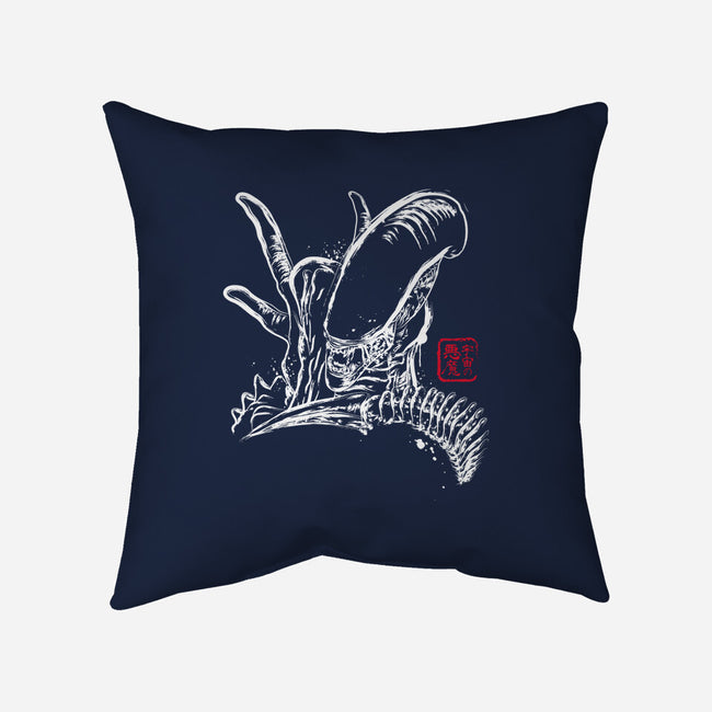 Space Monster-none removable cover throw pillow-DrMonekers