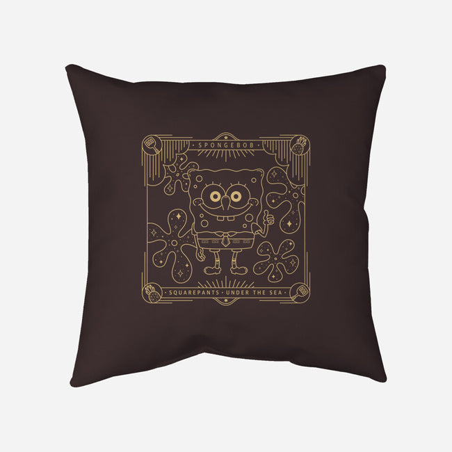 Sponge Under The Sea-none removable cover w insert throw pillow-Loreley Panacoton