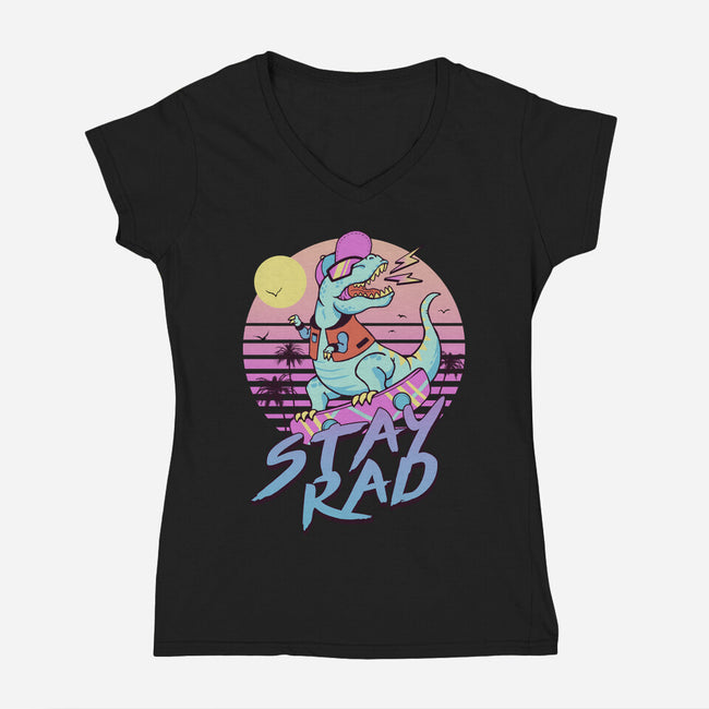 Stay Rad-womens v-neck tee-vp021