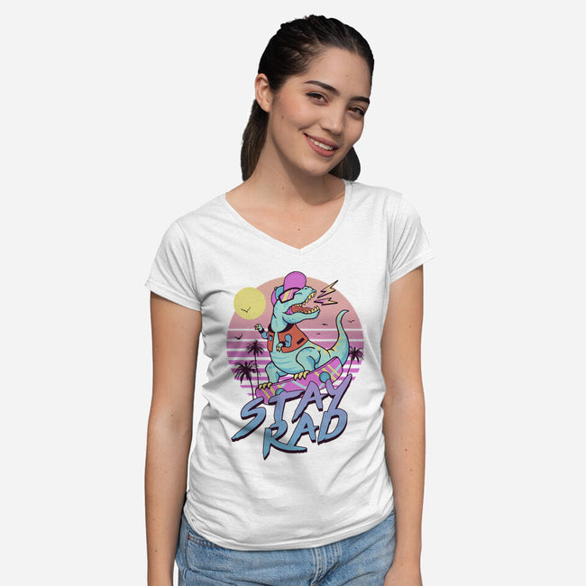 Stay Rad-womens v-neck tee-vp021