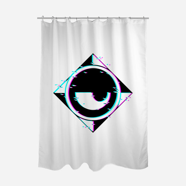 Strix Glitch-none polyester shower curtain-spoilerinc