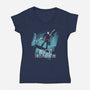 The Animated Slasher-womens v-neck tee-goodidearyan