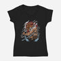 The Blades Of Inosuke-womens v-neck tee-Knegosfield