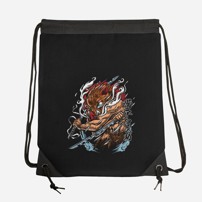 The Blades Of Inosuke-none drawstring bag-Knegosfield