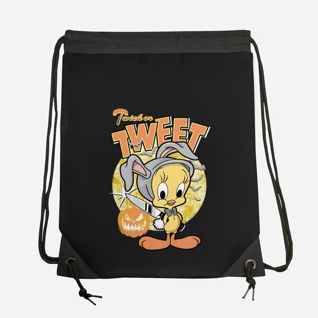 Twick Or Tweet-none drawstring bag-palmstreet