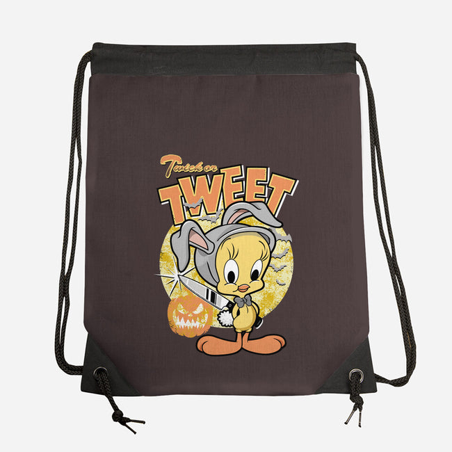 Twick Or Tweet-none drawstring bag-palmstreet