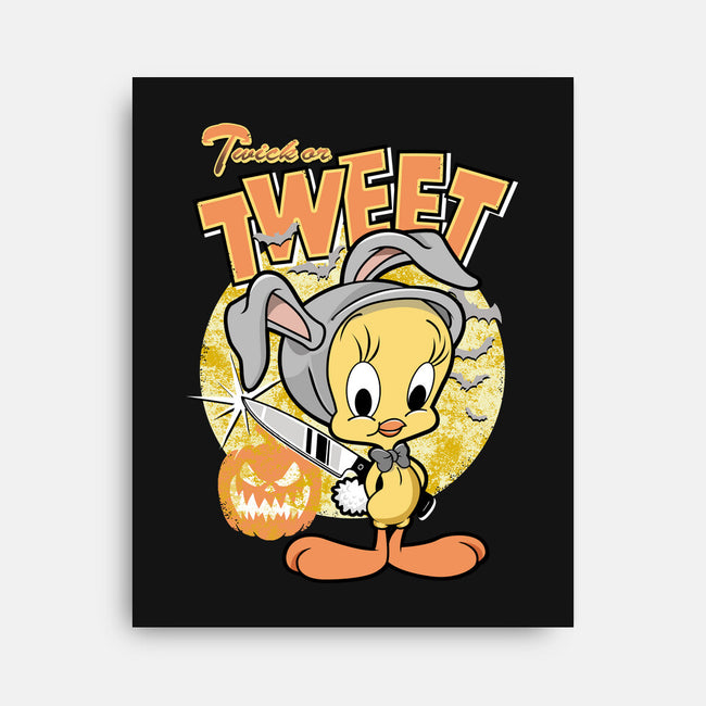 Twick Or Tweet-none stretched canvas-palmstreet