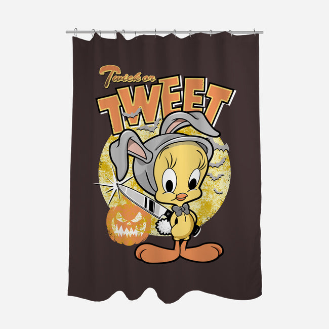 Twick Or Tweet-none polyester shower curtain-palmstreet