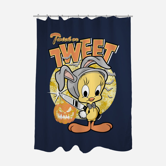Twick Or Tweet-none polyester shower curtain-palmstreet