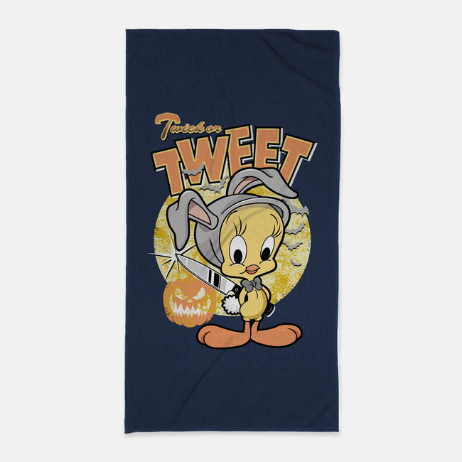 Twick Or Tweet-none beach towel-palmstreet