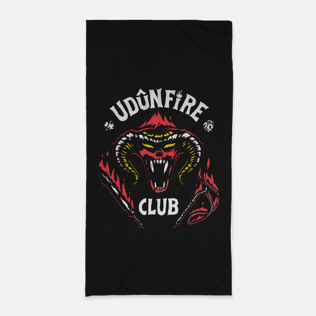 Udun Fire Club-none beach towel-teesgeex