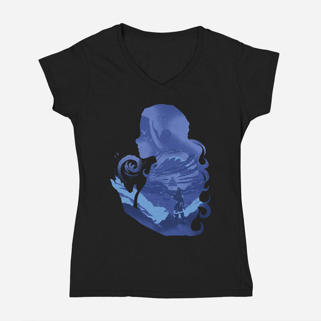 Water Loves Air-womens v-neck tee-RamenBoy