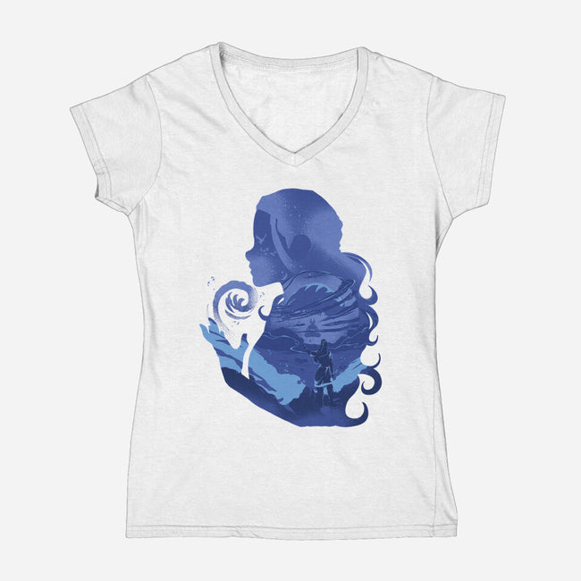 Water Loves Air-womens v-neck tee-RamenBoy