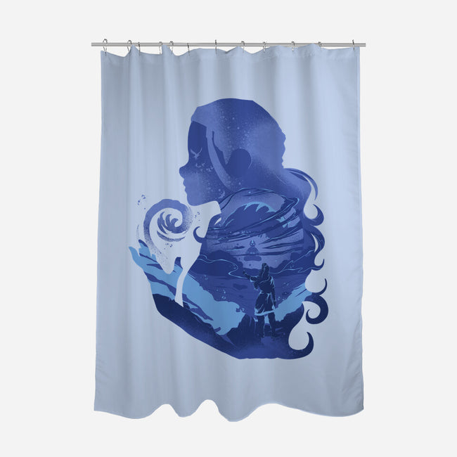 Water Loves Air-none polyester shower curtain-RamenBoy