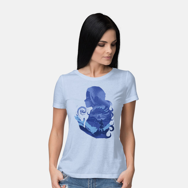 Water Loves Air-womens basic tee-RamenBoy