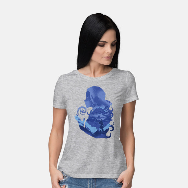 Water Loves Air-womens basic tee-RamenBoy