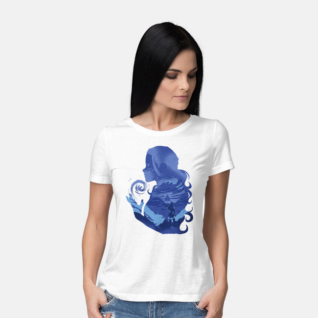 Water Loves Air-womens basic tee-RamenBoy