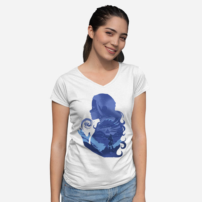 Water Loves Air-womens v-neck tee-RamenBoy