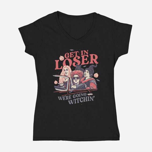 We're Going Witchin-womens v-neck tee-momma_gorilla