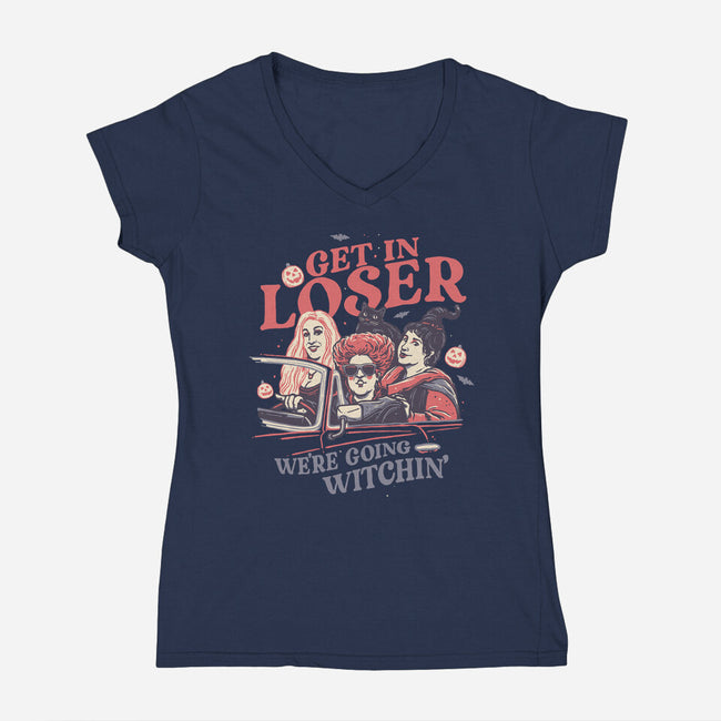 We're Going Witchin-womens v-neck tee-momma_gorilla