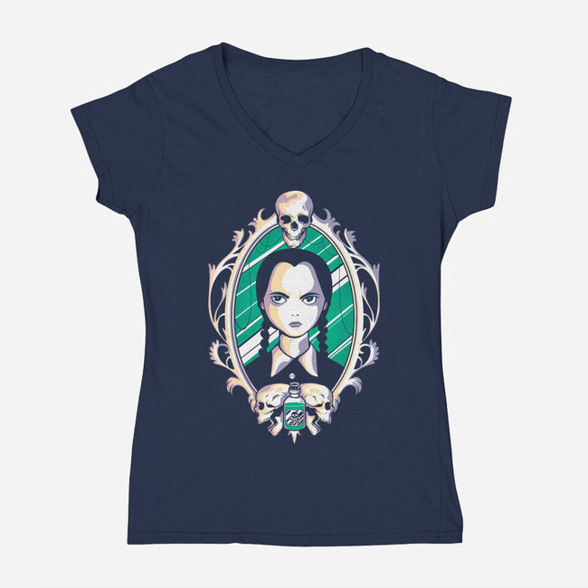 Child Of Evil-womens v-neck tee-Douglasstencil