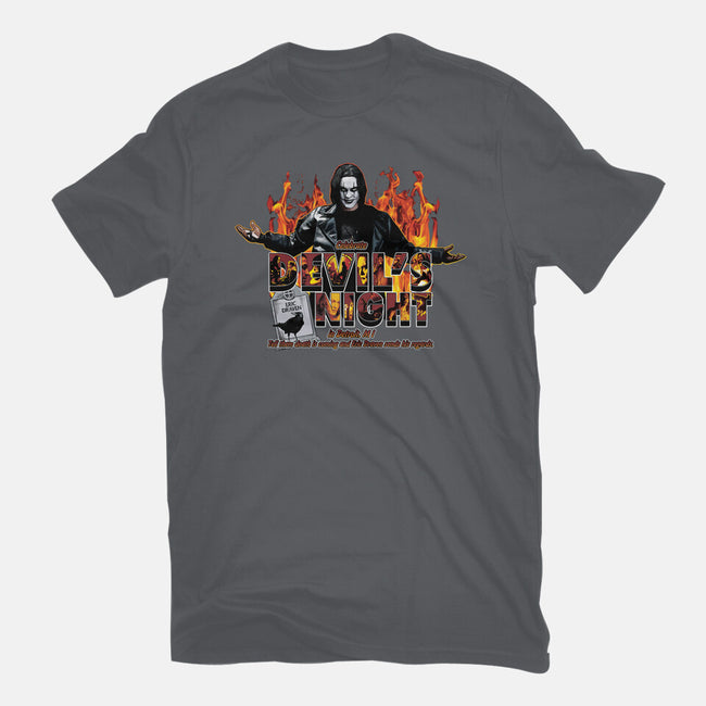 Devil's Night In Detroit-womens basic tee-goodidearyan