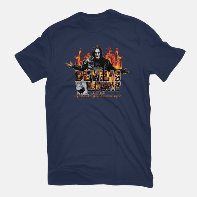 Devil's Night In Detroit-womens basic tee-goodidearyan