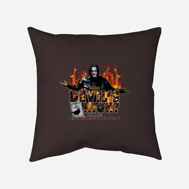 Devil's Night In Detroit-none removable cover w insert throw pillow-goodidearyan