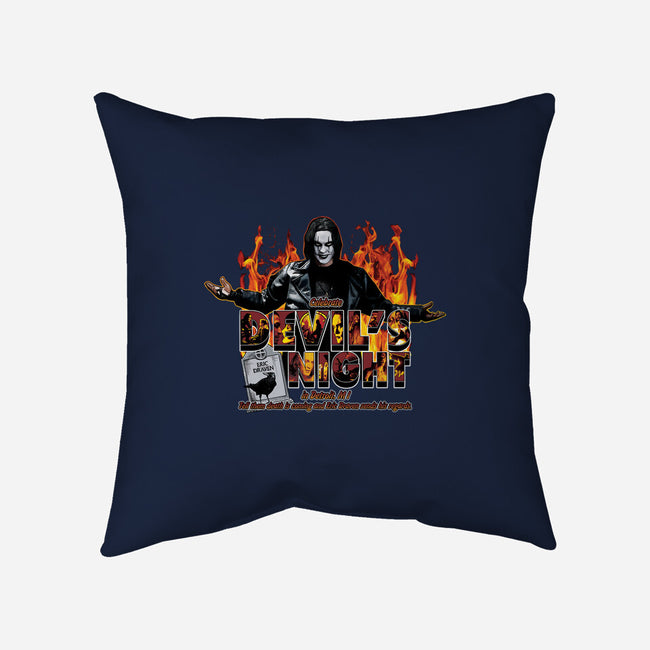 Devil's Night In Detroit-none removable cover w insert throw pillow-goodidearyan