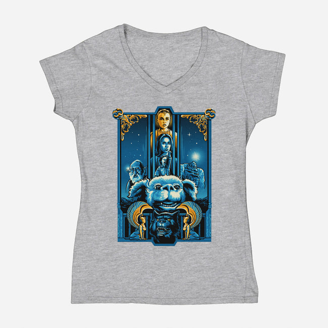 Enter The Fantasia-womens v-neck tee-daobiwan