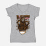 Black Coffee Terror-womens v-neck tee-spoilerinc