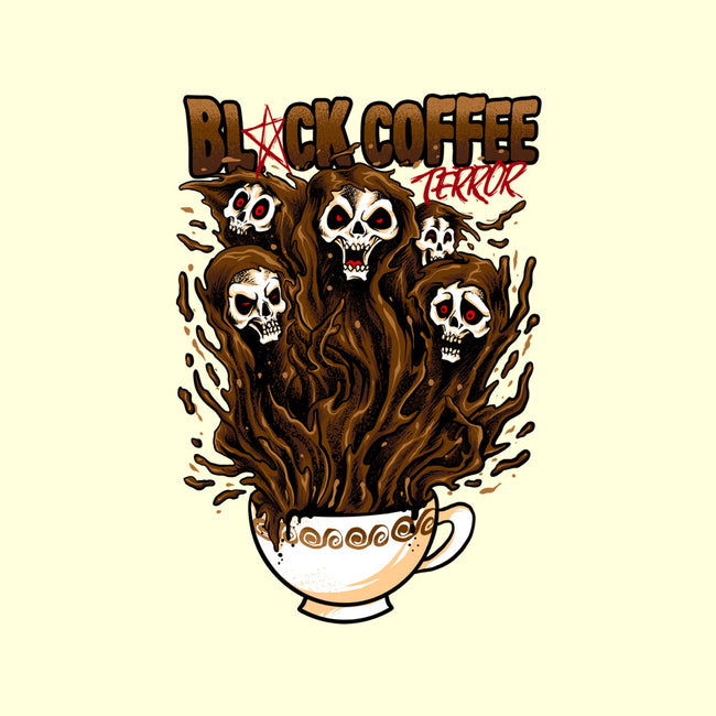 Black Coffee Terror-none removable cover w insert throw pillow-spoilerinc