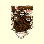 Black Coffee Terror-none removable cover w insert throw pillow-spoilerinc