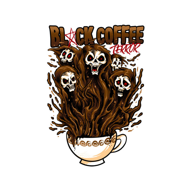 Black Coffee Terror-none removable cover w insert throw pillow-spoilerinc