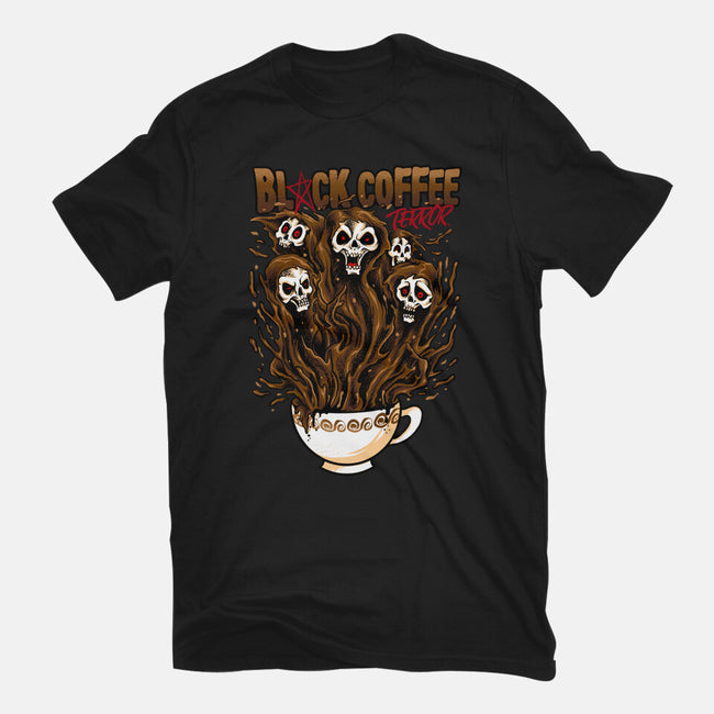 Black Coffee Terror-womens fitted tee-spoilerinc