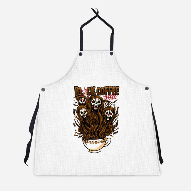 Black Coffee Terror-unisex kitchen apron-spoilerinc