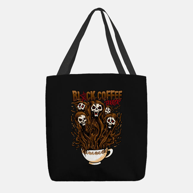 Black Coffee Terror-none basic tote bag-spoilerinc