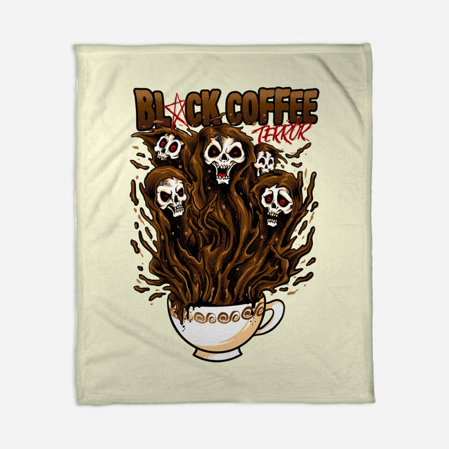 Black Coffee Terror-none fleece blanket-spoilerinc