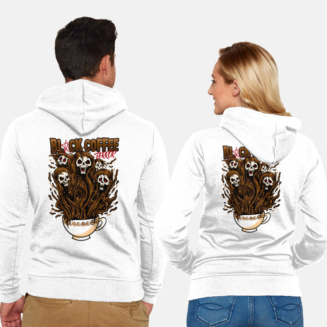 Black Coffee Terror-unisex zip-up sweatshirt-spoilerinc